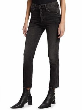 MOTHER Pixie Dazzler Ankle Fray Jeans in Night Shadow Size 27